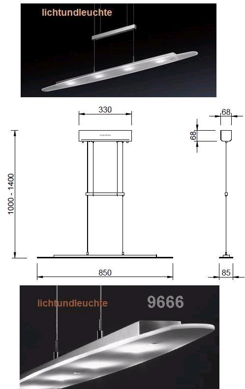 Facile LED Pendelleuchte 4x 3W 9666 von Schmidt-Leuchten