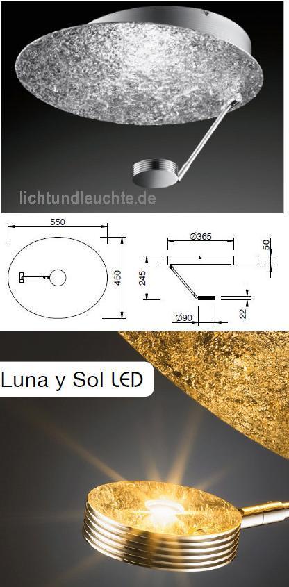LED - Deckenleuchte Luna y Sol 9657.31 silber von Schmidt-Leucht