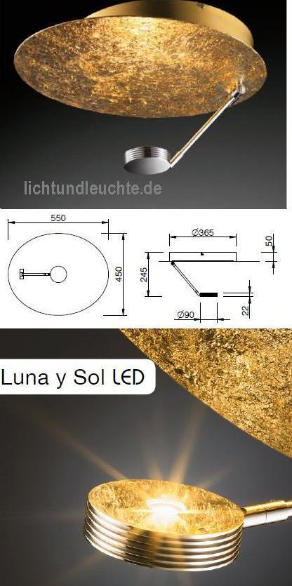 LED - Deckenleuchte Luna y Sol 9657.30 gold von Schmidt-Leuchten